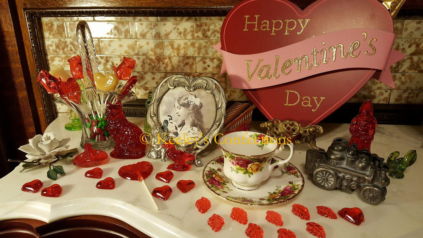 Cinnamon Leaves Bite Sized Clear Toy Candy Edible Hard Candy Cupcake Topper, Cake Decor, Party Favor - 48 Pieces