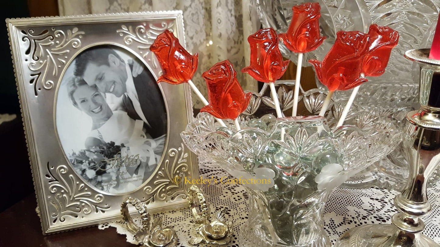 Valentine's Rose Clear Toy Candy, Barley Lollipops