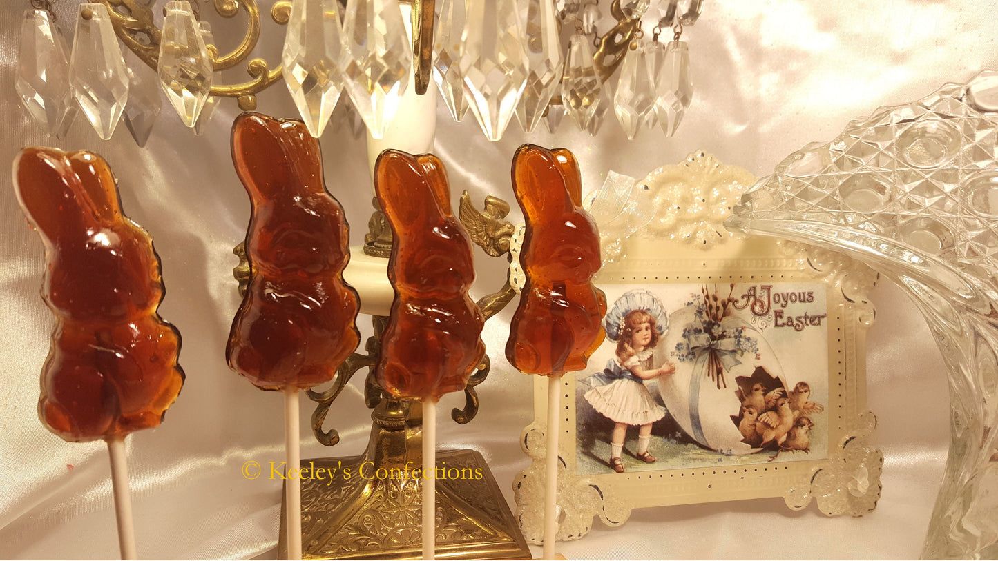 Easter Root Beer Bunnies Clear Toy Candy Lollipops