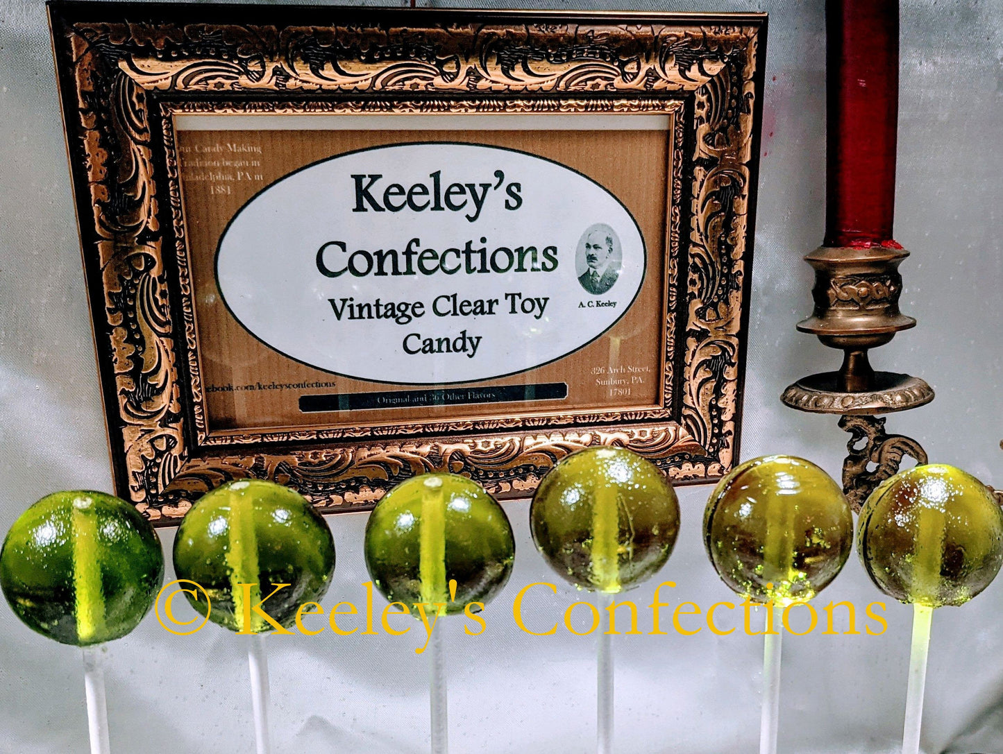 Classic Lollies - Clear Toy Candy Classic Round Shape Lollipops in Vintage Flavors - 6 Count