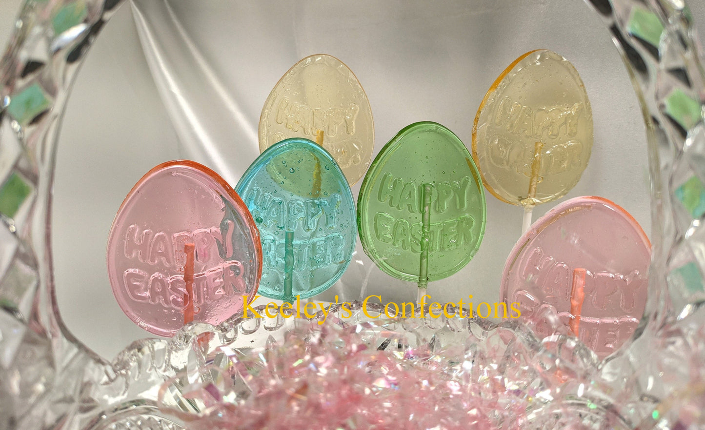 Happy Easter Clear Toy Candy Egg Lollipops