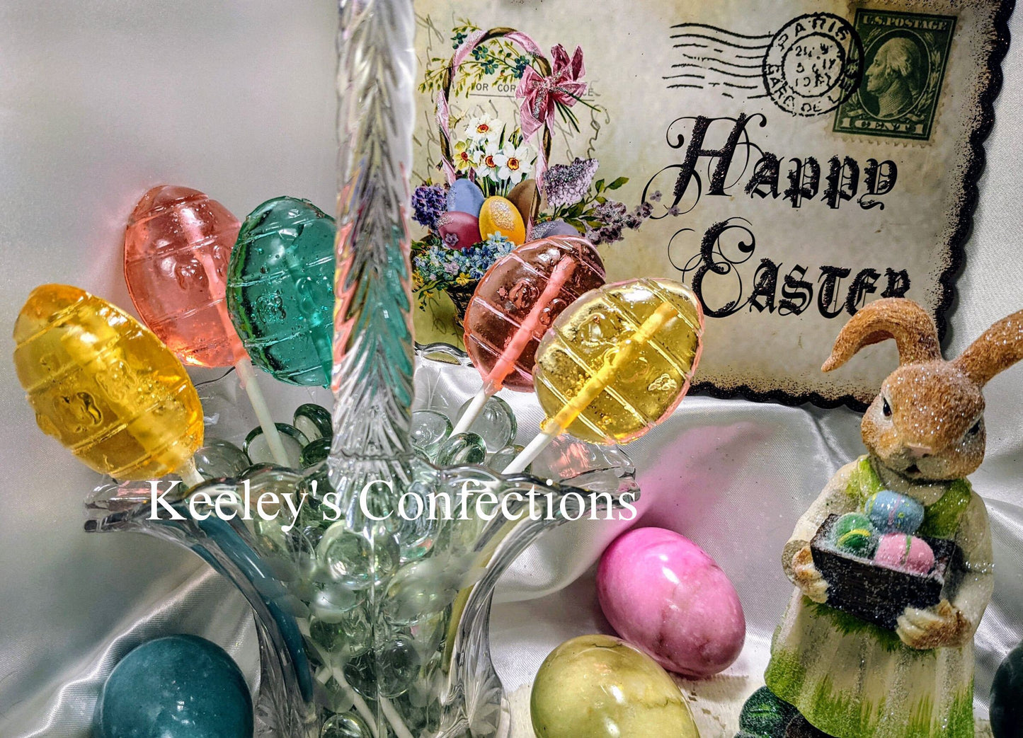 Easter Egg Clear Toy Candy lollipops