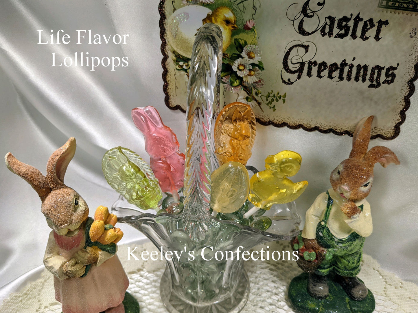 Life Flavor Lollipops Clear Toy Candy Easter lollipops