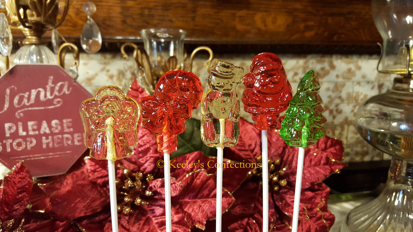 Christmas Clear Toy Candy, Barley Lollipops