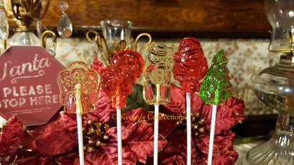 Christmas Clear Toy Candy, Barley Lollipops