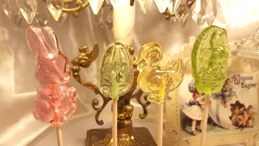 Easter Clear Toy Candy, Barley Lollipops