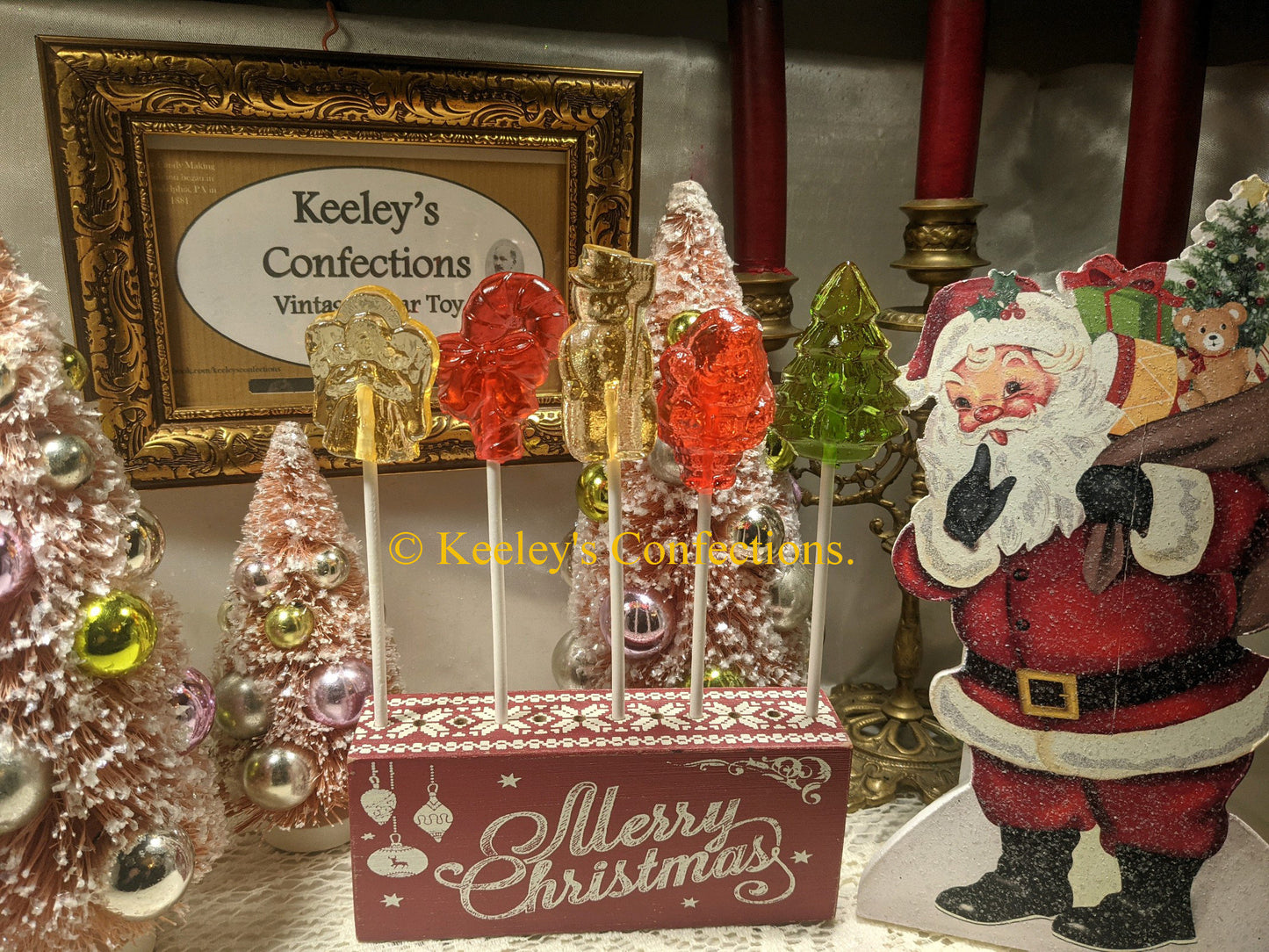 Christmas Clear Toy Candy, Barley Lollipops