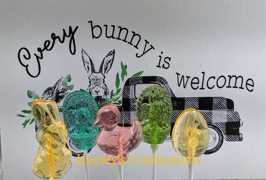 Easter Clear Toy Candy, Barley Lollipops