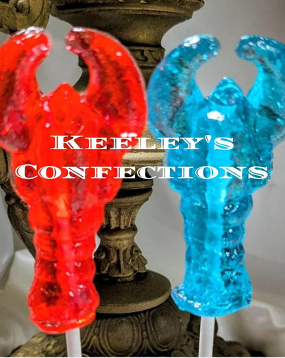 Vintage Clear Toy Candy, Barley Candy Long Beach Lobster Collection - 10 Count