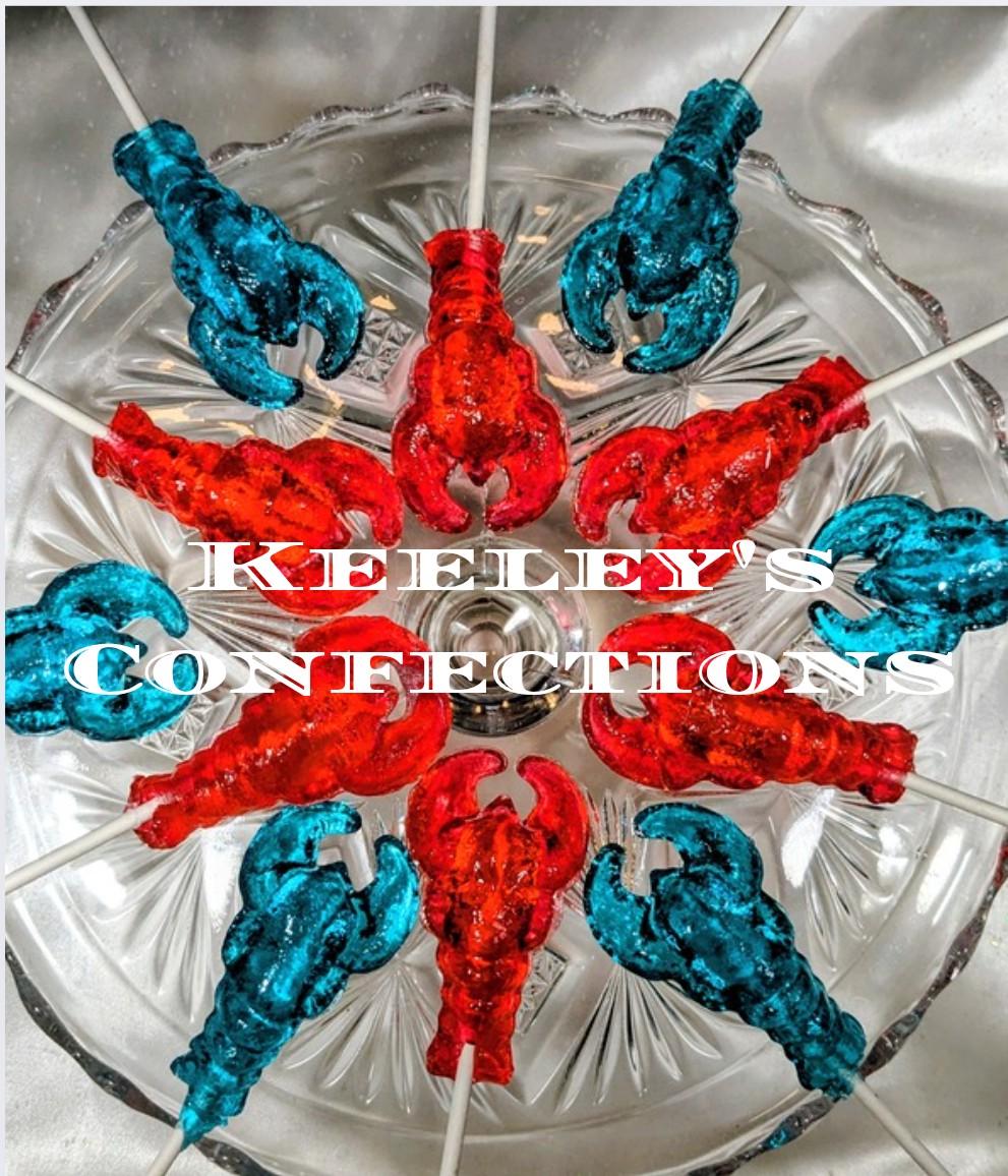 Vintage Clear Toy Candy, Barley Candy Long Beach Lobster Collection - 10 Count