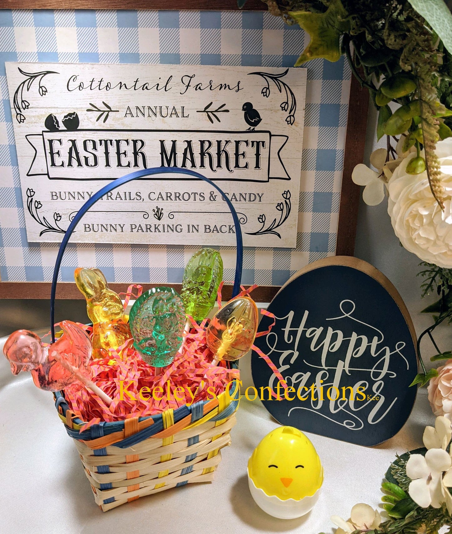 Easter Clear Toy Candy, Barley Lollipops
