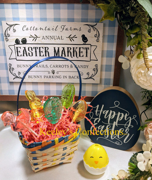 Easter Clear Toy Candy, Barley Lollipops